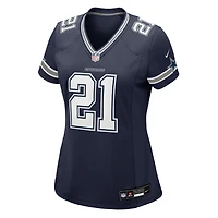 Maillot de jeu Nike Deion Sanders bleu marine pour femme des Dallas Cowboys, joueur retraité l'équipe
