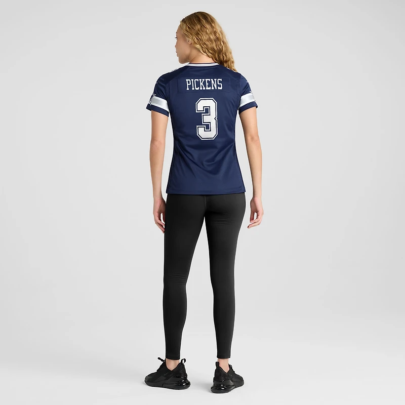 Maillot Nike George Pickens bleu marine des Cowboys de Dallas pour femme
