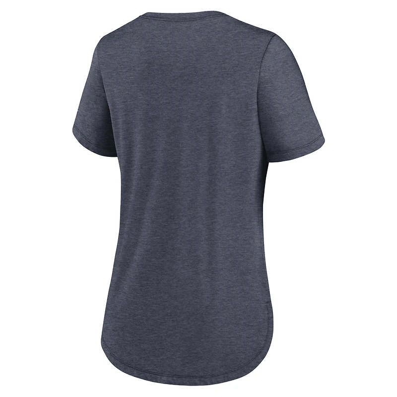 T-shirt Nike Heather Navy Dallas Cowboys Primetime Backfield pour femme, mélange de trois matières