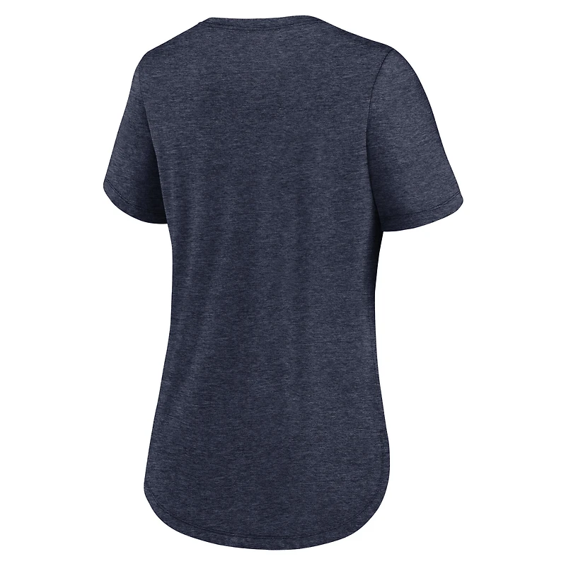 T-shirt Nike Tri-Blend Strong Safety bleu marine chiné pour femme des Cowboys de Dallas