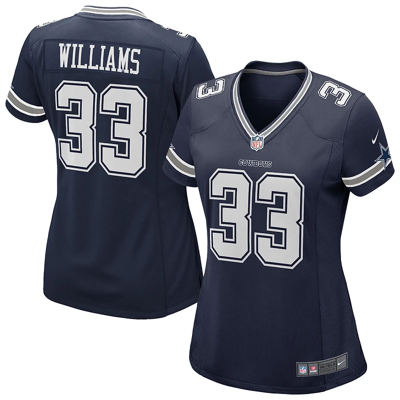 Maillot Nike Javonte Williams bleu marine pour femme des Cowboys de Dallas
