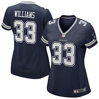 Maillot Nike Javonte Williams bleu marine pour femme des Cowboys de Dallas