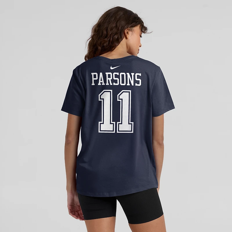 Women's Nike Micah Parsons Navy Dallas Cowboys Player Name & Number T-Shirt