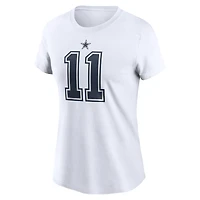 Women's Nike Micah Parsons White Dallas Cowboys Player Name & Number T-Shirt