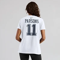 Women's Nike Micah Parsons White Dallas Cowboys Player Name & Number T-Shirt
