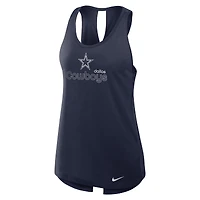 Women's Nike Navy Dallas Cowboys  Open-Back Crisscross Dri-FIT Tank Top