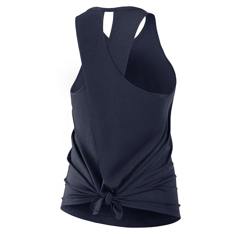 Débardeur Nike bleu marine Dallas Cowboys à dos ouvert et croisé Dri-FIT pour femme