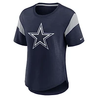Women's Nike Navy Dallas Cowboys Primary Logo Slub - Fashion Top
