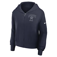 Women's Nike Navy Dallas Cowboys Primetime Full-Zip Hoodie