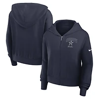 Women's Nike Navy Dallas Cowboys Primetime Full-Zip Hoodie