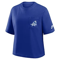 T-shirt Nike bleu marine Dallas Cowboys Rewind pour femme