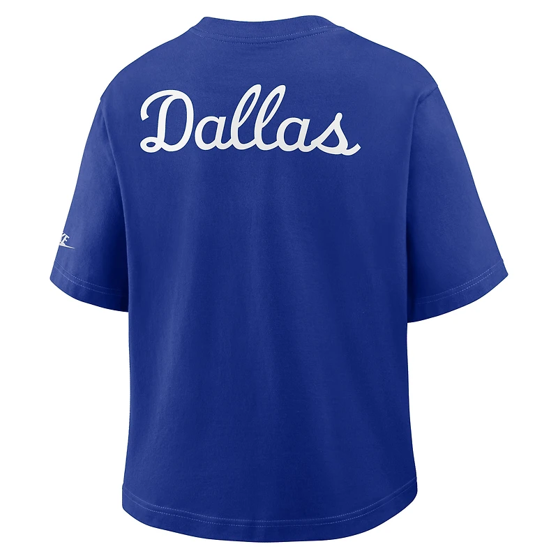 T-shirt Nike bleu marine Dallas Cowboys Rewind pour femme