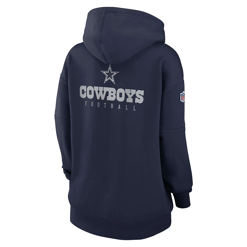 Sweat à capuche Nike Dallas Cowboys Sideline Club Fleece pour femme - Bleu marine