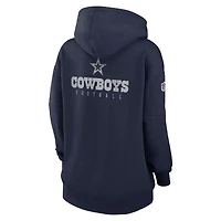 Sweat à capuche Nike Dallas Cowboys Sideline Club Fleece pour femme - Bleu marine