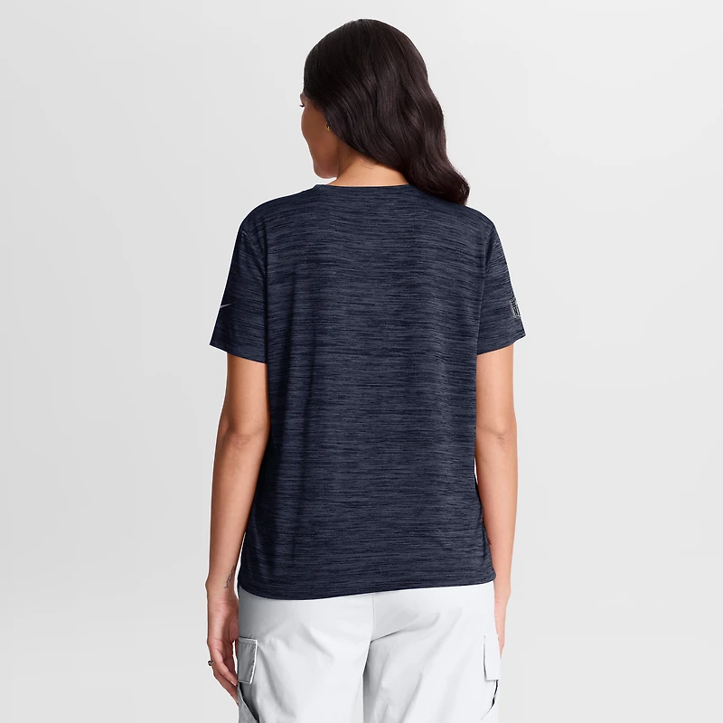 Women's Nike Navy Dallas Cowboys Sideline Velocity Dri-FIT T-Shirt