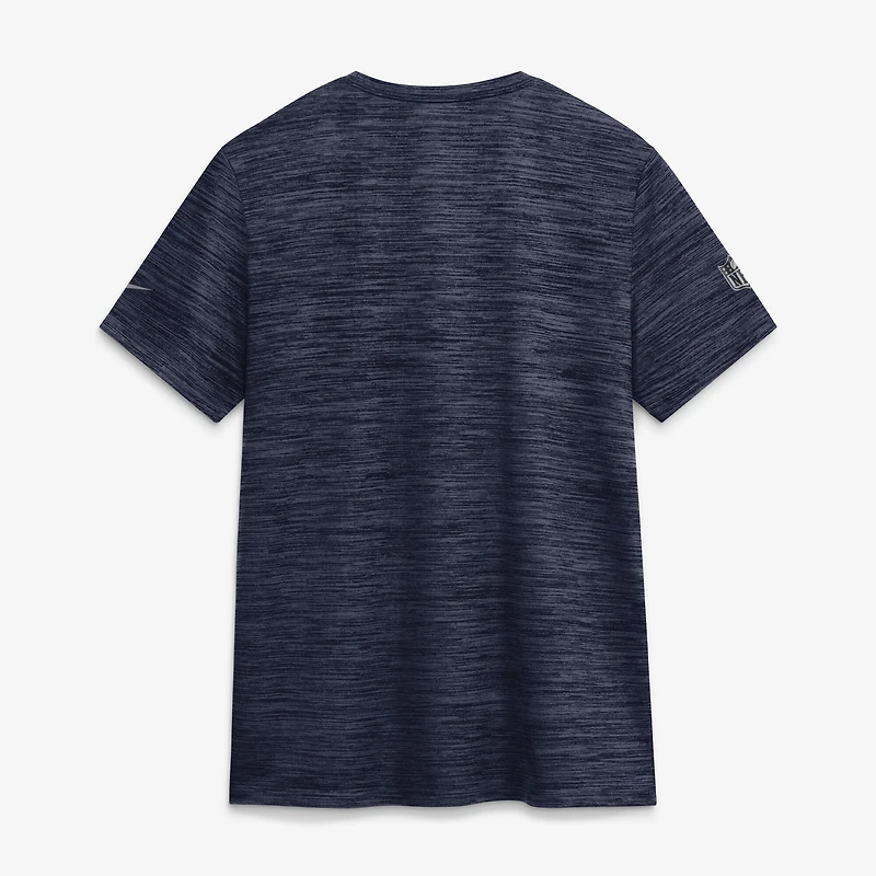 T-shirt Nike Dri-FIT Sideline Velocity pour femme, bleu marine, Dallas Cowboys