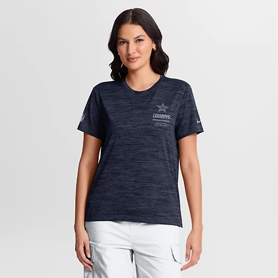 Women's Nike Navy Dallas Cowboys Sideline Velocity Dri-FIT T-Shirt