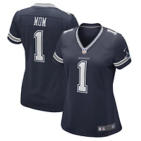 Maillot de match des Dallas Cowboys Nike numéro 1 Mom bleu marine pour femme
