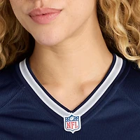 Maillot de match Nike Quinnen Williams bleu marine des Dallas Cowboys pour femmes