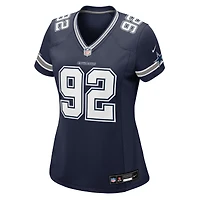 Maillot de match Nike Quinnen Williams bleu marine des Dallas Cowboys pour femmes