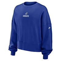 Sweat-shirt surdimensionné Nike Royal Dallas Cowboys pour femme