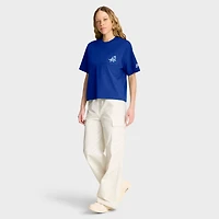 Women's Nike Royal Dallas Cowboys Rewind Pocket Boxy T-Shirt