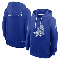 Women's Nike Royal Dallas Cowboys Throwback Sideline Standard Issue Dri-FIT Hoodie