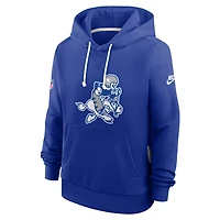 Women's Nike Royal Dallas Cowboys Throwback Sideline Standard Issue Dri-FIT Hoodie