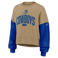 Sweat-shirt surdimensionné Nike Tan Dallas Cowboys pour femme