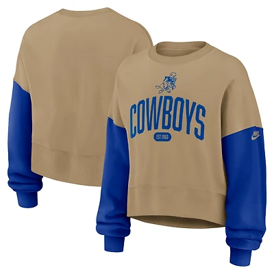 Sweat-shirt surdimensionné Nike Tan Dallas Cowboys pour femme