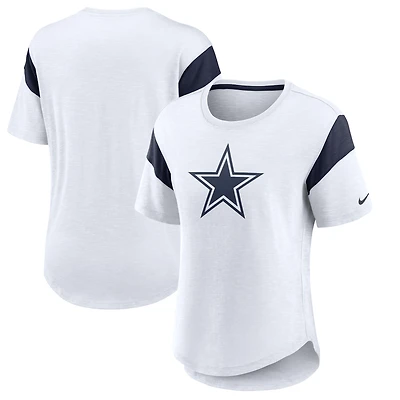 FBC COW BLANC MARINE SU23 NFL FEMME NIKE SLUB FASHION SS TEE TEELADC