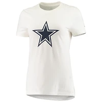T-shirt essentiel à logo des Dallas Cowboys Nike pour femme, blanc