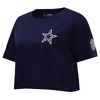 T-shirt court boxy Pro Standard pour femmes, bleu marine, Dallas Cowboys