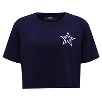 T-shirt court boxy Pro Standard pour femmes, bleu marine, Dallas Cowboys