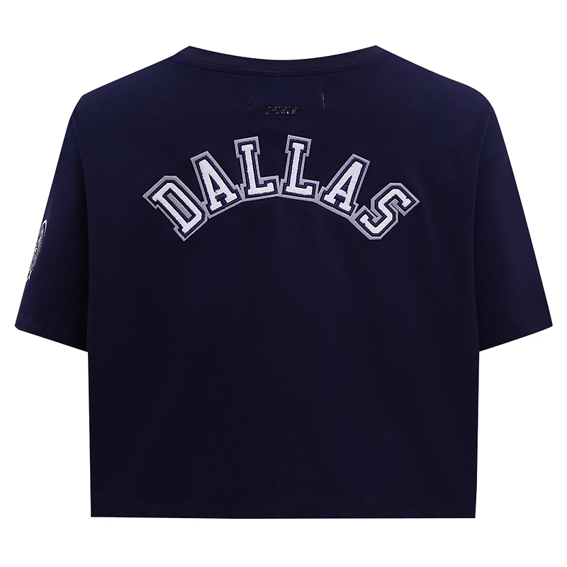 T-shirt court boxy Pro Standard pour femmes, bleu marine, Dallas Cowboys