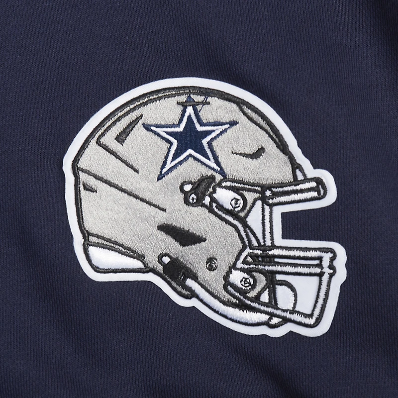 Sweat à capuche court imprimé de bijoux Dallas Cowboys Pro Standard pour femme, bleu marine