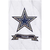 Women's Pro Standard  White Dallas Cowboys Prep V-Neck Pullover Sweater