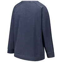 Sweat-shirt raglan délavé à l'acide pour femme, bleu marine, grande taille, des Cowboys de Dallas