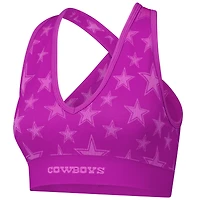 Ensemble en tricot violet Dallas Cowboys sans coutures avec soutien-gorge et legging pour femme