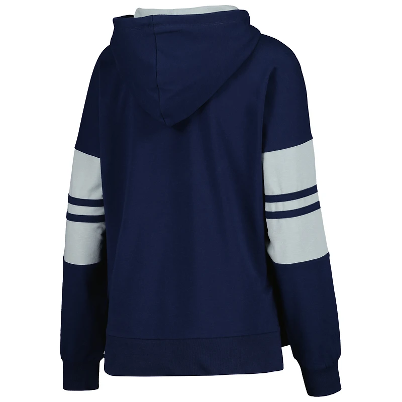 T-shirt à capuche manches longues Starter Navy Dallas Cowboys Bump And Run pour femmes