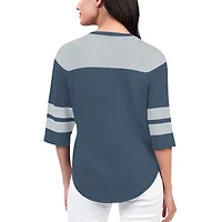T-shirt à manches 3/4 pour femmes Starter Navy Dallas Cowboys Fullback Tri-Blend
