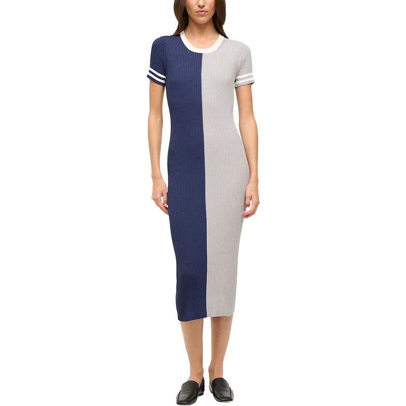 Robe Colleen bleu marine/argent pour femme STAUD Dallas Cowboys