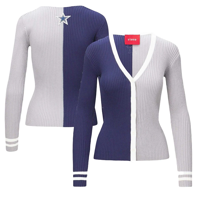 Pull cargo STAUD pour femmes, bleu marine/blanc, Dallas Cowboys
