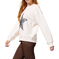 Sweat-shirt ras du cou en polaire blanc Dallas Cowboys Gems pour femme Terez