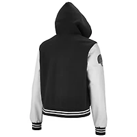 Veste universitaire courte boutonnée pour femme The Wild Collective des Dallas Cowboys de la marine