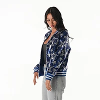 Blouson aviateur zippé à sequins Royal Dallas Cowboys pour femme The Wild Collective