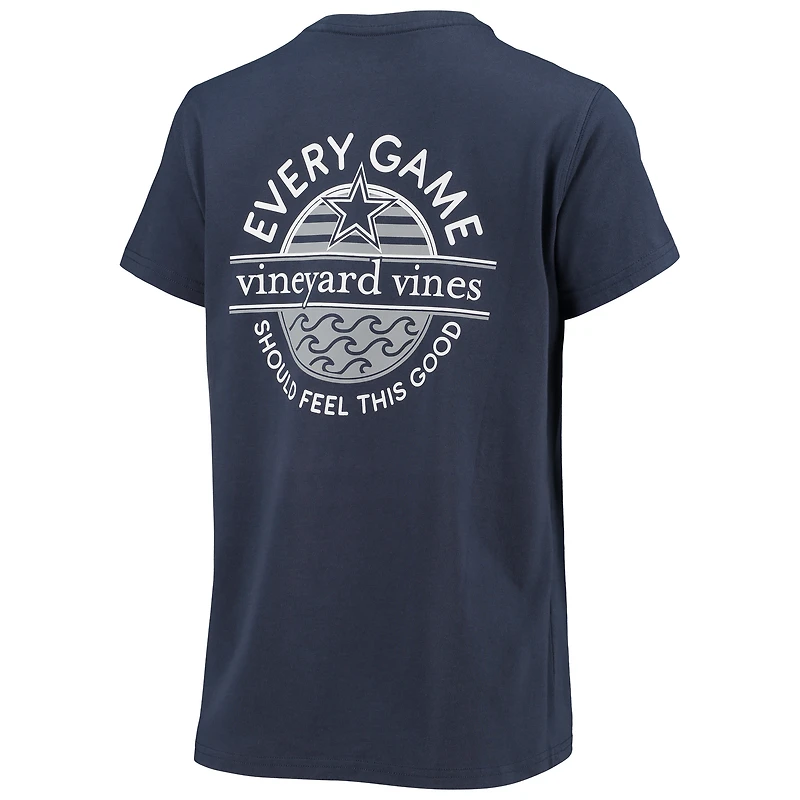 T-shirt Vineyard Vines pour femmes, bleu marine, Dallas Cowboys, chaque jour devrait ressentir ce bien