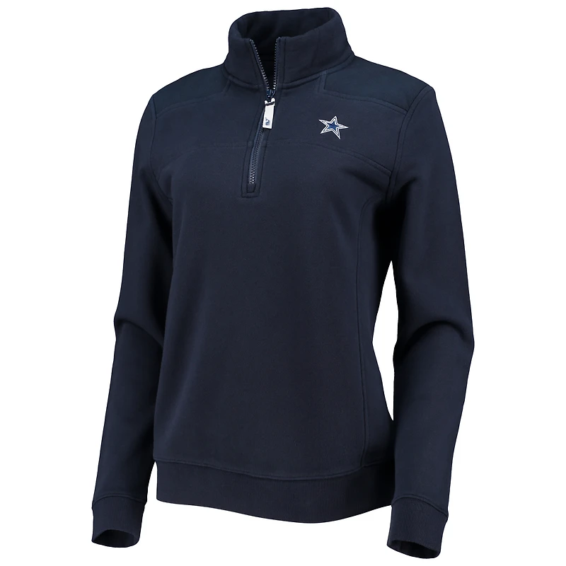 Women's Vineyard Vines Navy Dallas Cowboys Shep Shirt Quarter-Zip Sweatshirt