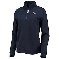 Women's Vineyard Vines Navy Dallas Cowboys Shep Shirt Quarter-Zip Sweatshirt