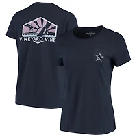 T-shirt pour femme Vineyard Vines bleu marine Dallas Cowboys Sunset Sail